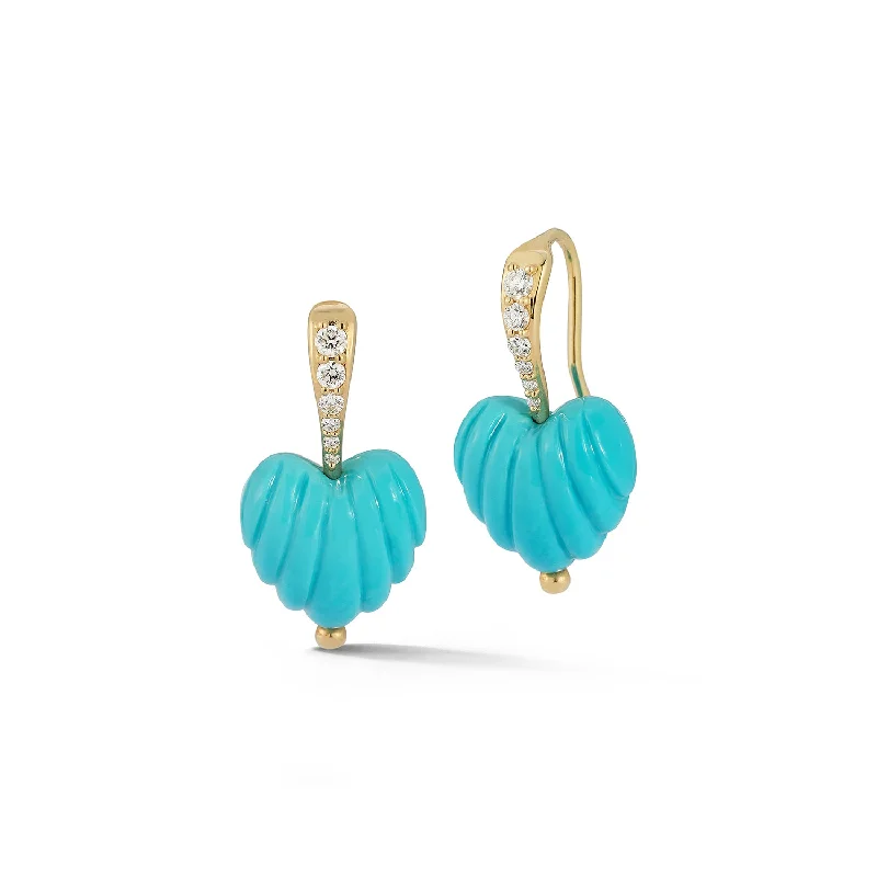 Light drop earrings-Turquoise Dew Drops