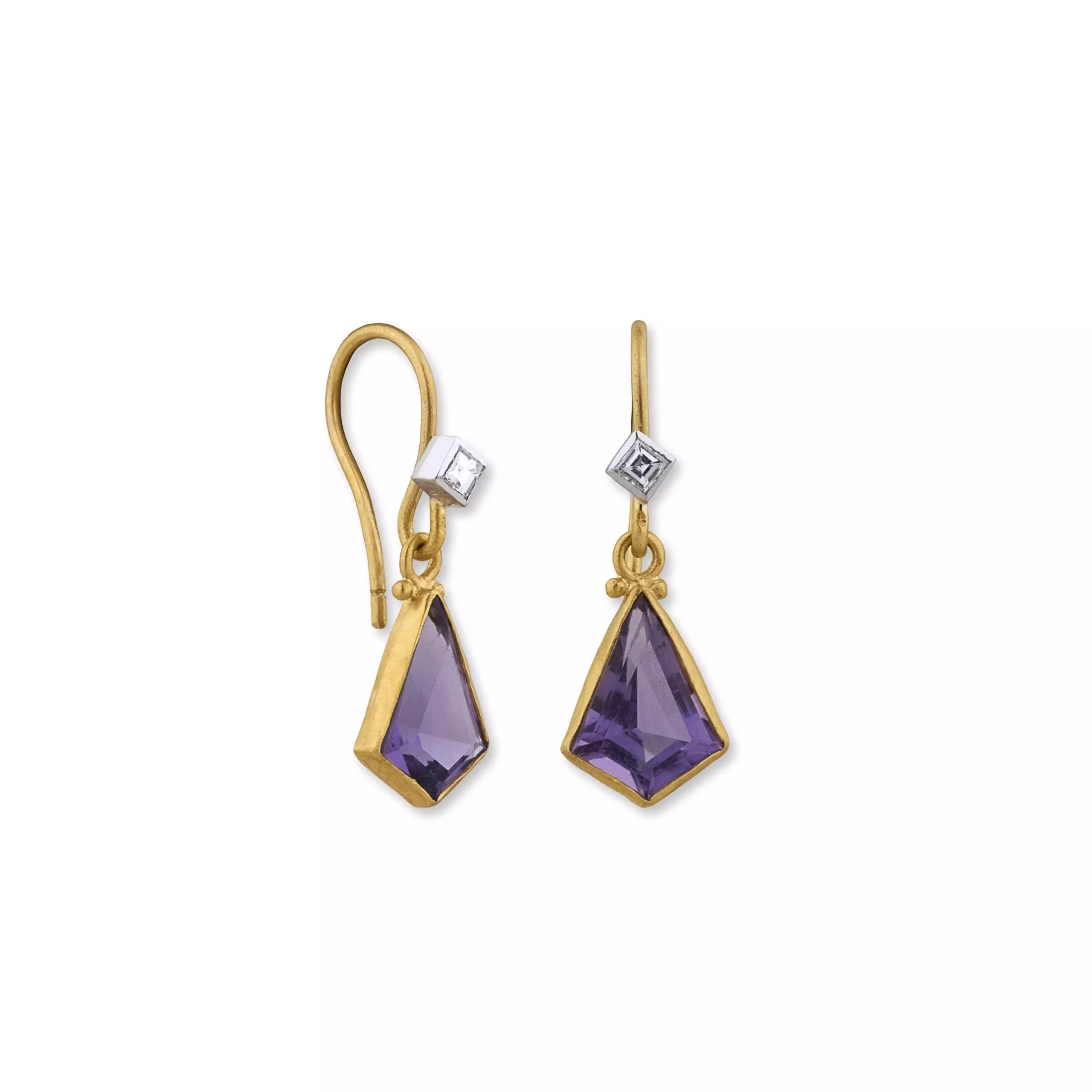 Pure crystal earrings-Lika Behar "DECO" earrings