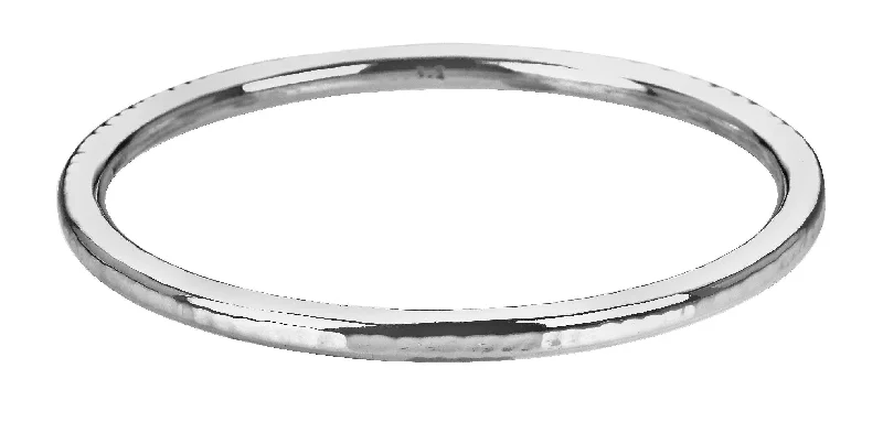 Sterling Silver Hammered Bangle