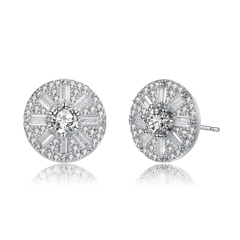 Curved design earrings-Amélie Zirconia Stud Earrings