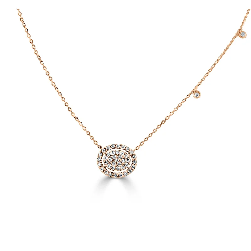 Smooth pendant necklaces-Joelle Diamond Necklace 14K Rose Gold 1/5 ct tw