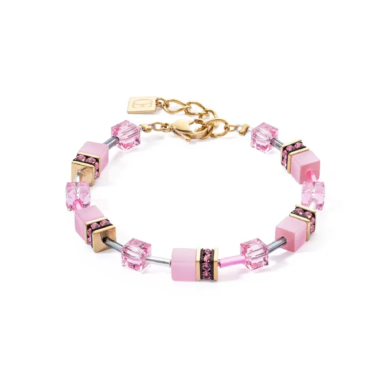 Coeur De Lion Iconic Mono Gold Pink Bracelet