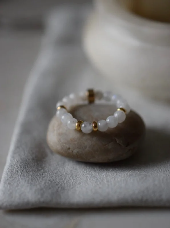 Silk cord rings-NEW BEGINNINGS - LITTLE RIVER ACUPUNCTURE BEAD RING