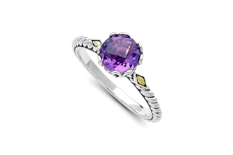 Heavy stone rings-Glow Ring- Amethyst