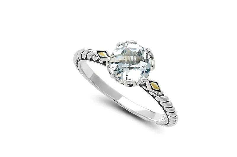 Flex open rings-Glow Ring- White Topaz