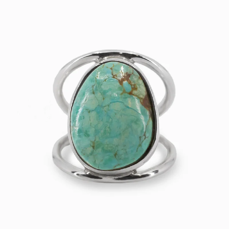 Blended metal rings-Amaroo Turquoise Ring