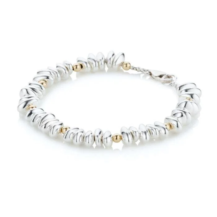 Lavan Gold & Silver Pebble Bracelet