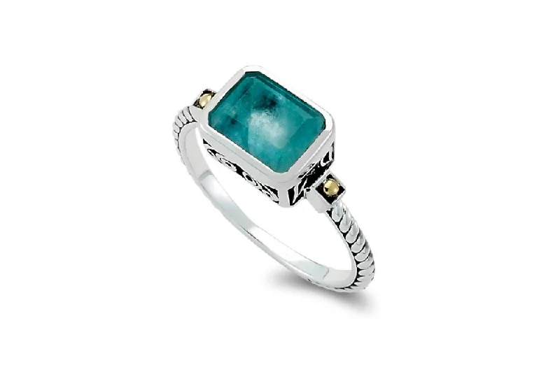 Chunky stone rings-Eirini Ring- Aquamarine