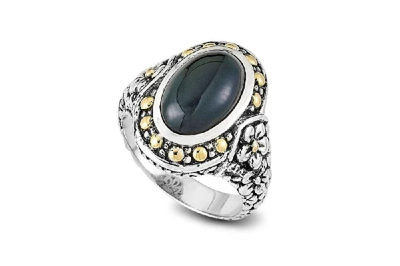 Beaded gem rings-Ijen Ring- Onyx