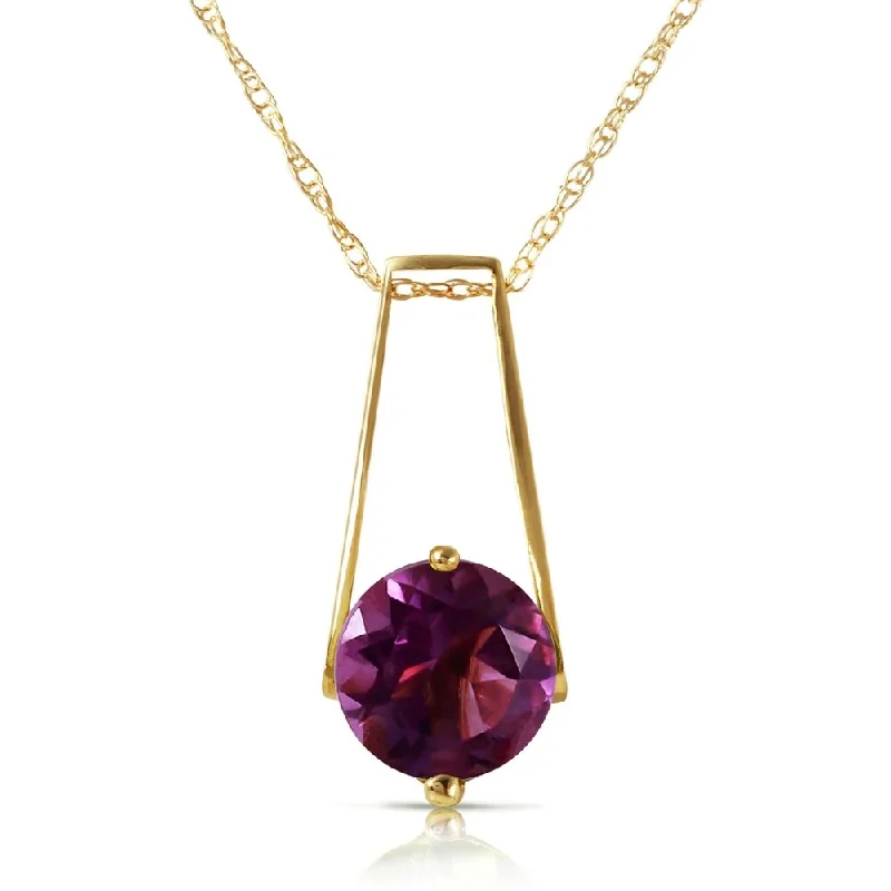 Braided link necklaces-1.45 Carat 14K Gold Anything For You Amethyst Necklace