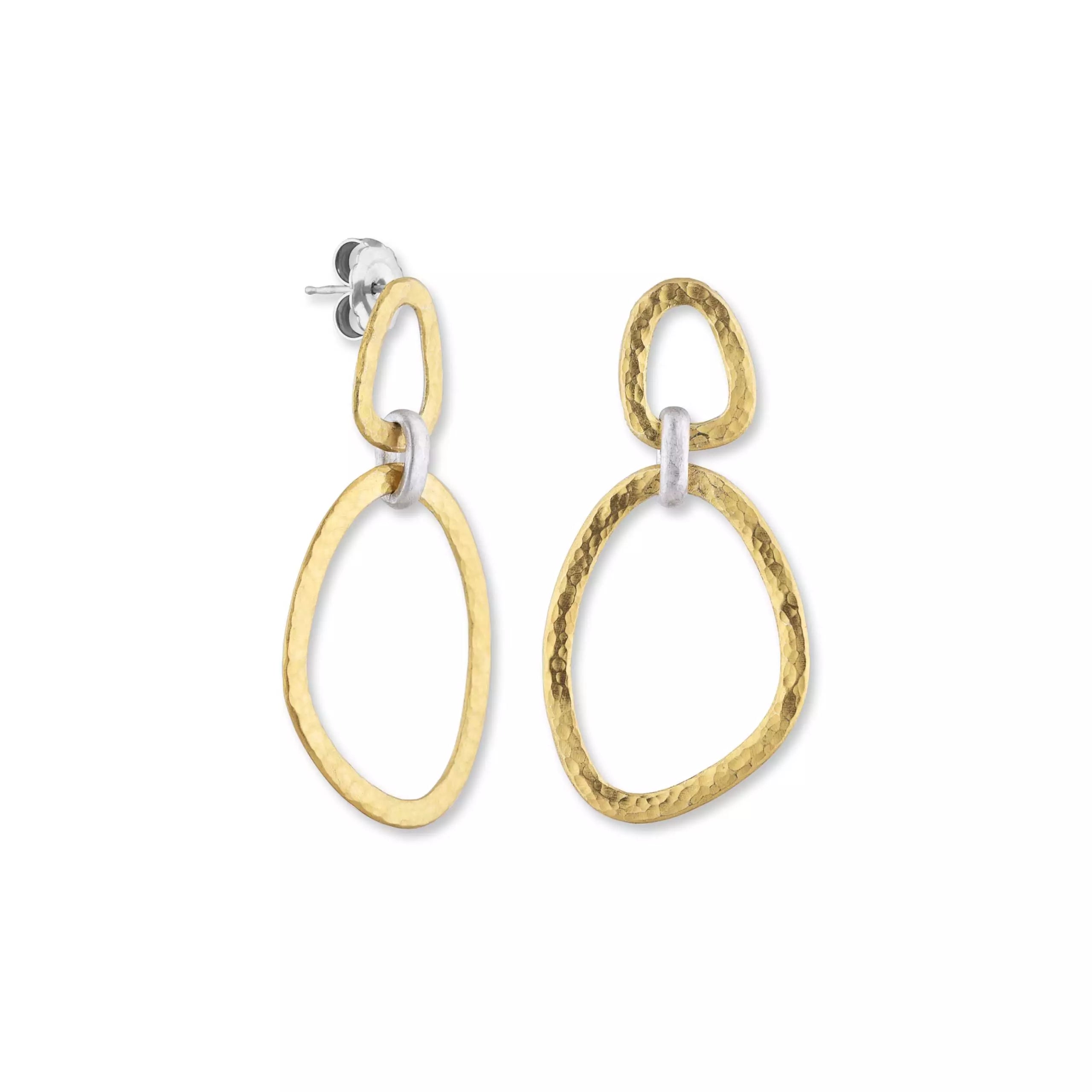 Thick bar earrings-Lika Behar "Reflections" dangle earring