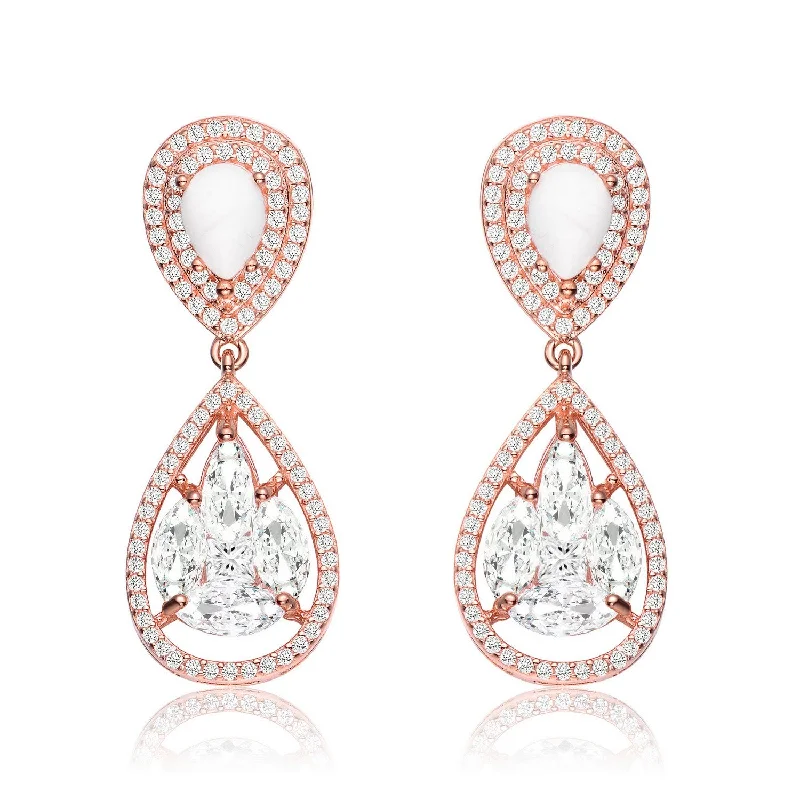 Morganite stud earrings-Constance Maxi Teardrop Earrings