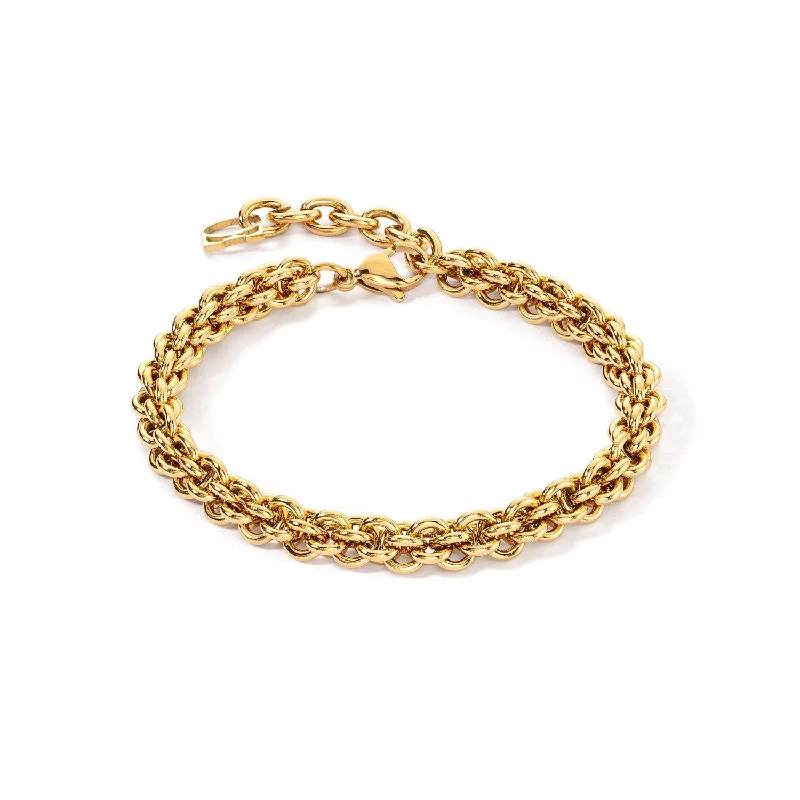 Coeur De Lion Gold Mesh Chain Bracelet