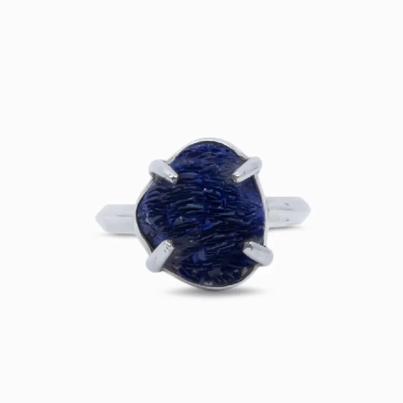 Fox design rings-Azurite Ring