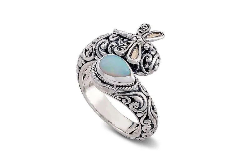 Vintage flair rings-Bayapa Ring- Opal