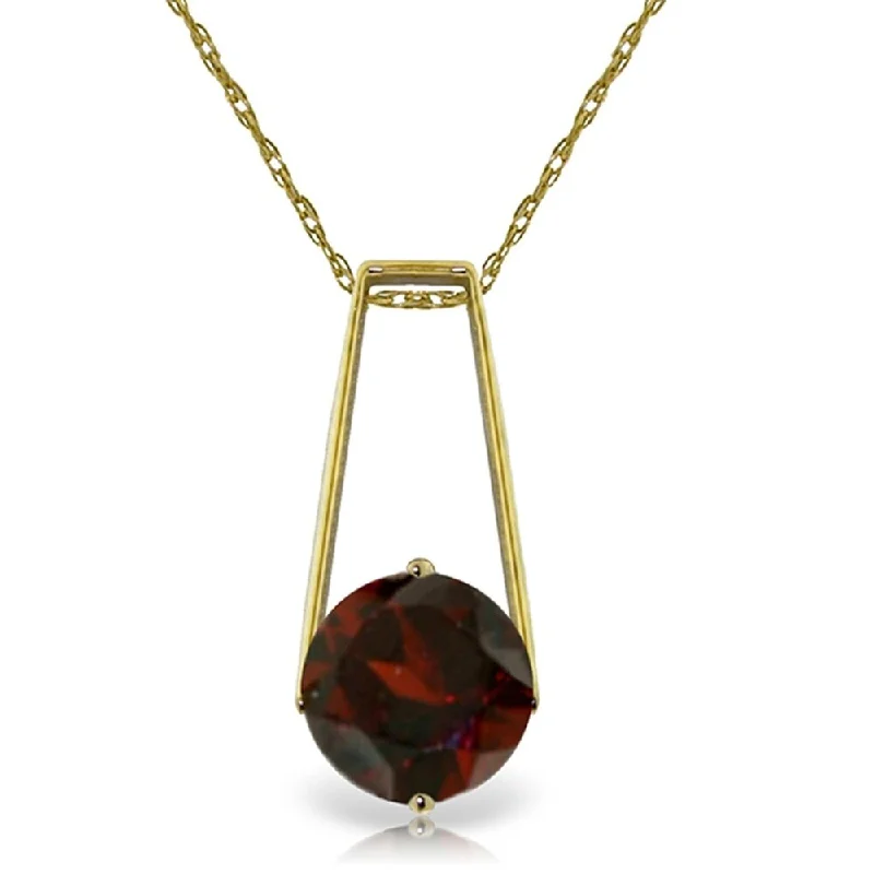 Topaz drop necklaces-1.45 Carat 14K Gold Winter Words Garnet Necklace